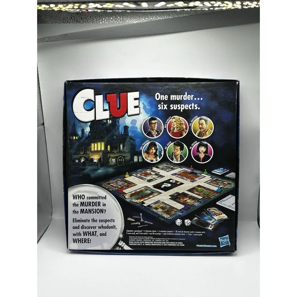 Clue The Classic Mystery Game Hasbro 2018 Complete Board Game Tudor Mansion